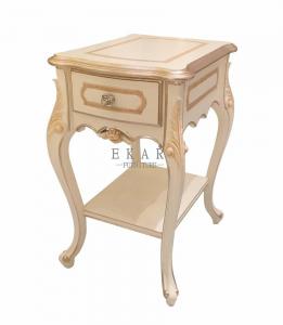 China Wooden Elegant Design Corner Coffee End Side Table With Drawer wholesale