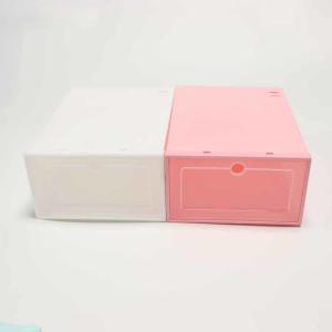 China Dustproof Hard Plastic Shoe Boxes , Sturdy Shoe Box Containers 33*24*13.5cm wholesale