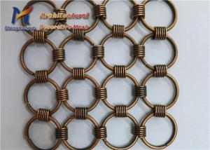 China Gold Chain Link Wire Mesh Partition Panels 2.0mm SS316L wholesale