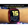Buy cheap Lightweight Red Glossy Carbon Fiber Apple Watch Case 44mm from wholesalers