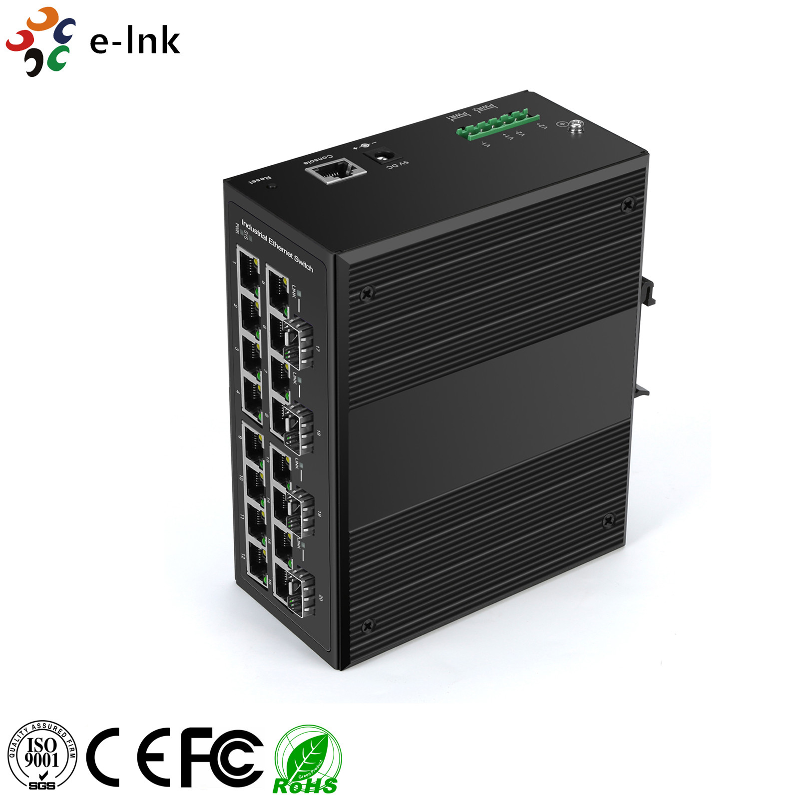 China Metal Case 4 Port Industrial Ethernet Switch , Din Rail Mount Ethernet Switch wholesale