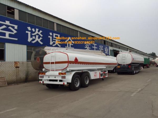 Quality 2 Axles Oil Fuel Tank Trailer Heavy Duty Semi Trailers Q345 Carbon Steel Material for sale