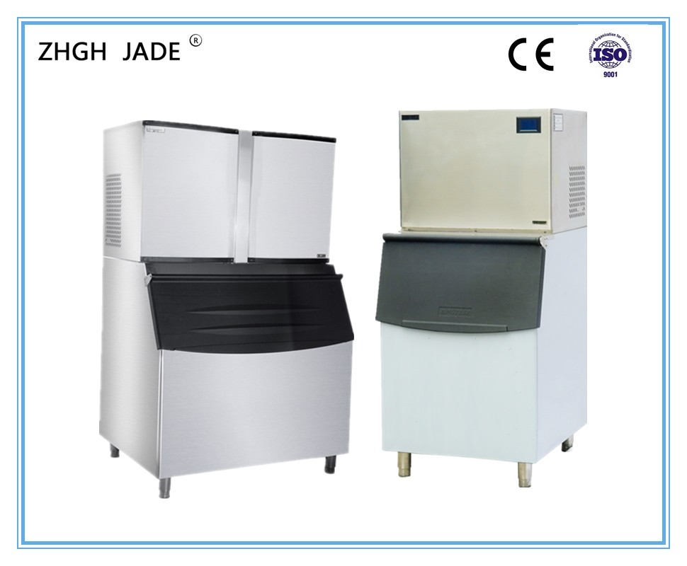 China Water Cooling Square Ice Machine With Double Ice Trays 680Kg / 24H Output with Storage Barrel wholesale