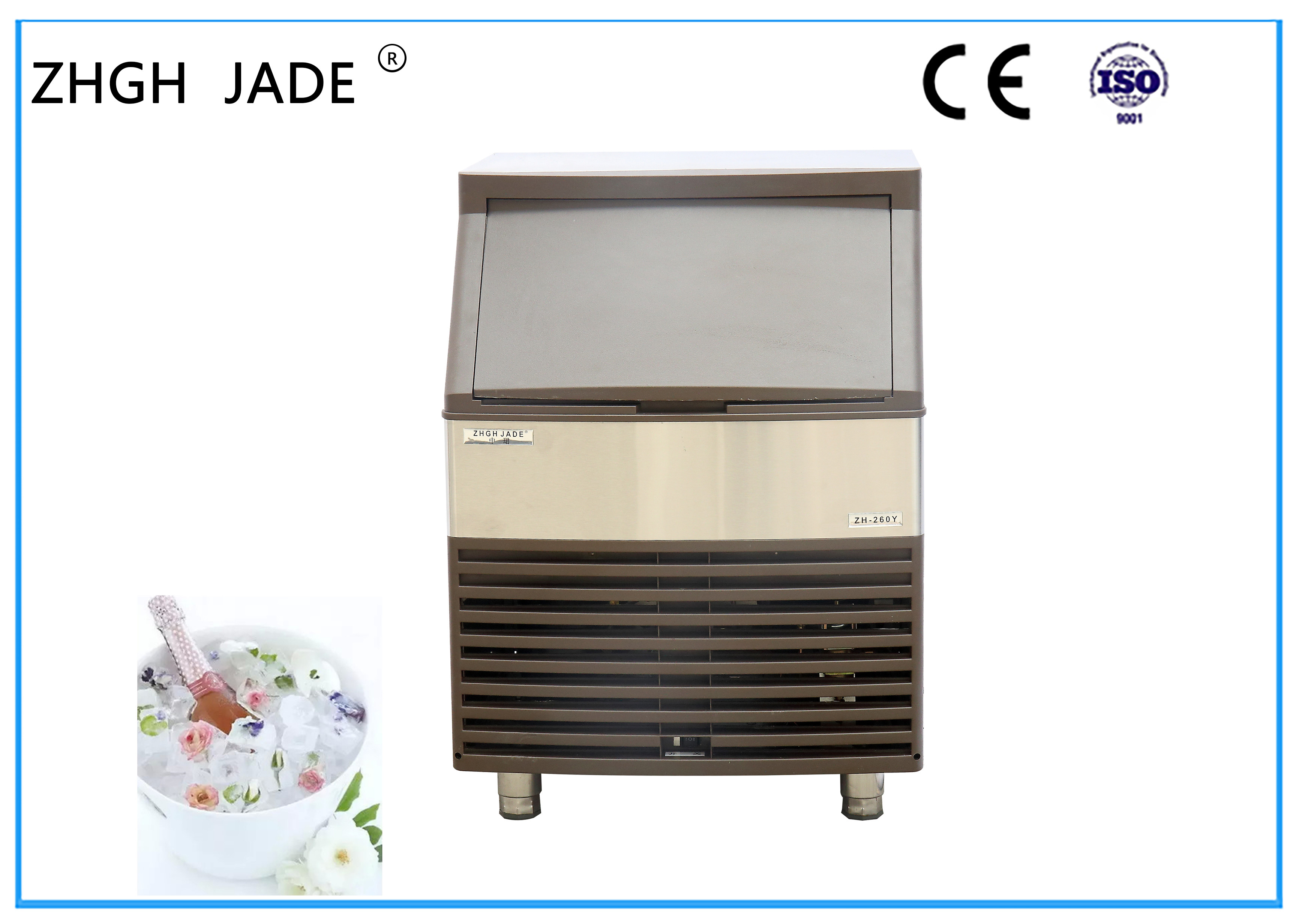 China Energy Saving Air Cooled Ice Machine R404A Refrigerant 22 * 22 * 22MM Ice Size wholesale