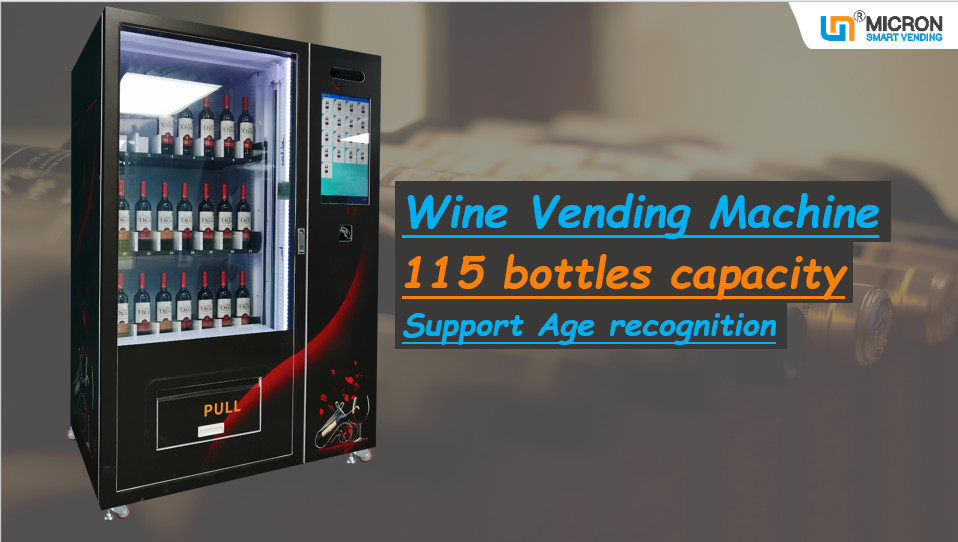 China Red Wine Smart Vending Machine With Age Recognition System Support Paper Money wholesale