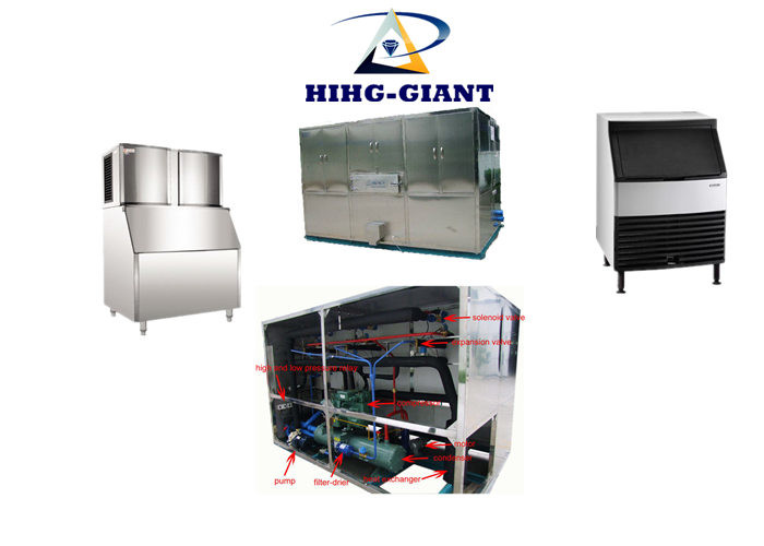 China 380v/50hz/3p Cube Ice Making Machine Customized Dimension 1 Year Warranty wholesale