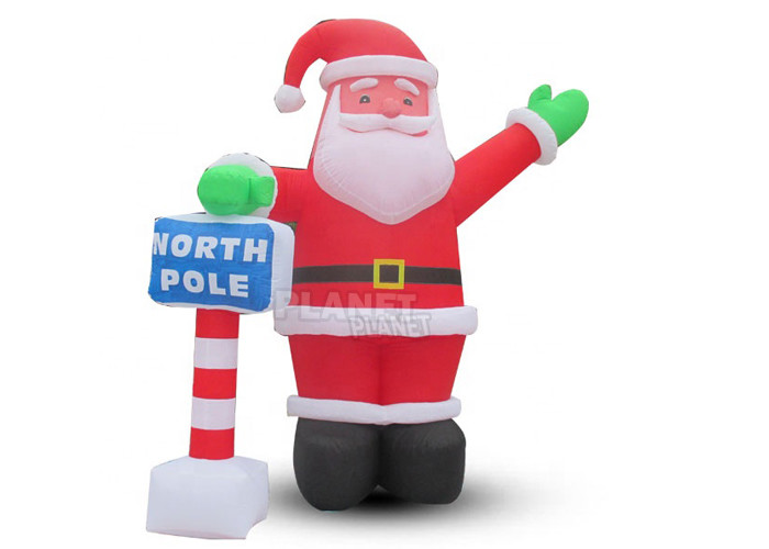 China Custom Outdoor Christmas Decoration LED Lights Inflatable Santa Claus For Home Backyard wholesale