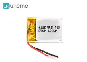 China 4.0g 70mAh 3.8V High Voltage Lithium Battery Rechargeable for Bluetooth 321518 wholesale