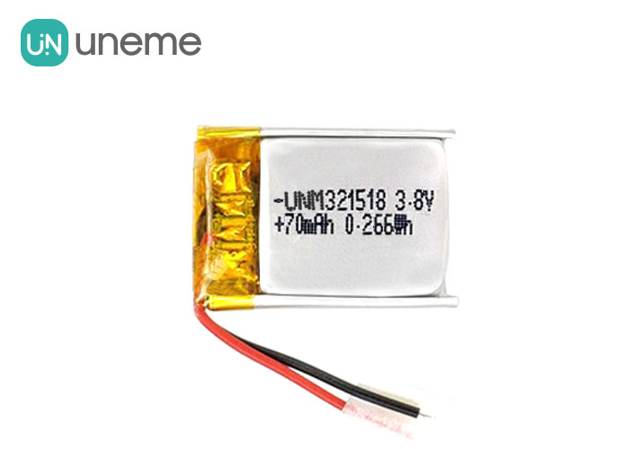 Buy cheap 4.0g 70mAh 3.8V High Voltage Lithium Battery Rechargeable for Bluetooth 321518 from wholesalers