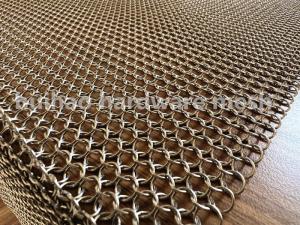 China 7.27 Lb Weight Metal Mesh Curtain Chainmail Weave Stainless Steel Round Rings wholesale