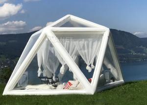 China Portable Large Clear Bubble House Inflatable Triangle Transparent PVC Inflatable Camping Tent wholesale