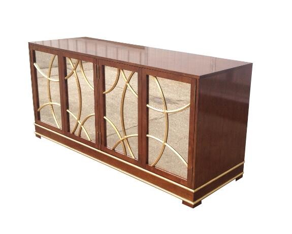 China Antique Hotel Room Dresser 5 Star Hotel MDF Board With Recessed Back Panel wholesale