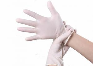 China Latex Disposable Medical Examination Gloves 24cm Powder Free wholesale