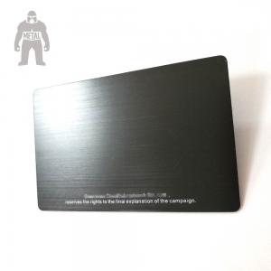 China Blank Real Estate Gold Black Aluminium Business Cards High Technique  Laser Engraved wholesale