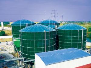 China Smooth Glass Fused To Steel Tanks , Above Ground Fuel Storage Tanks AO Reactors wholesale