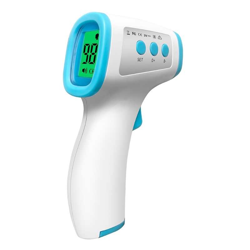China Fever Detect Indicator Digital Infrared Forehead Fever Body Thermometer Non-Contact With LCD Light wholesale