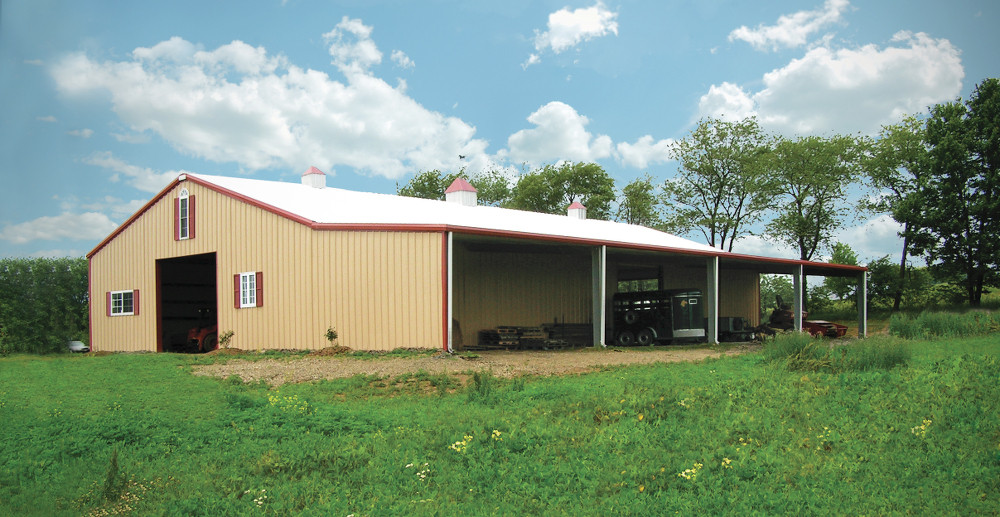 China Customized Agricultural Steel Buildings Hay Barn With Steel Wall And Roof 0.7mm PPGI wholesale