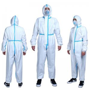 China Anti Virus Coverall Disposable Isolation Gowns Polypropylene High Risk Safety Work Wear wholesale