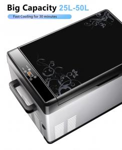 China 12V 24V 45W Small Car Fridge Freezer Box Type With LCD Touch Screen wholesale