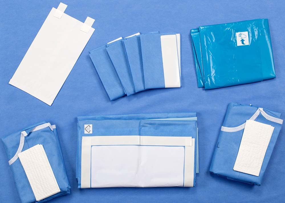 China Disposable Surgical Laparoscopy Pack SMS Sterilized Drape Kit Set Oil Resistant wholesale