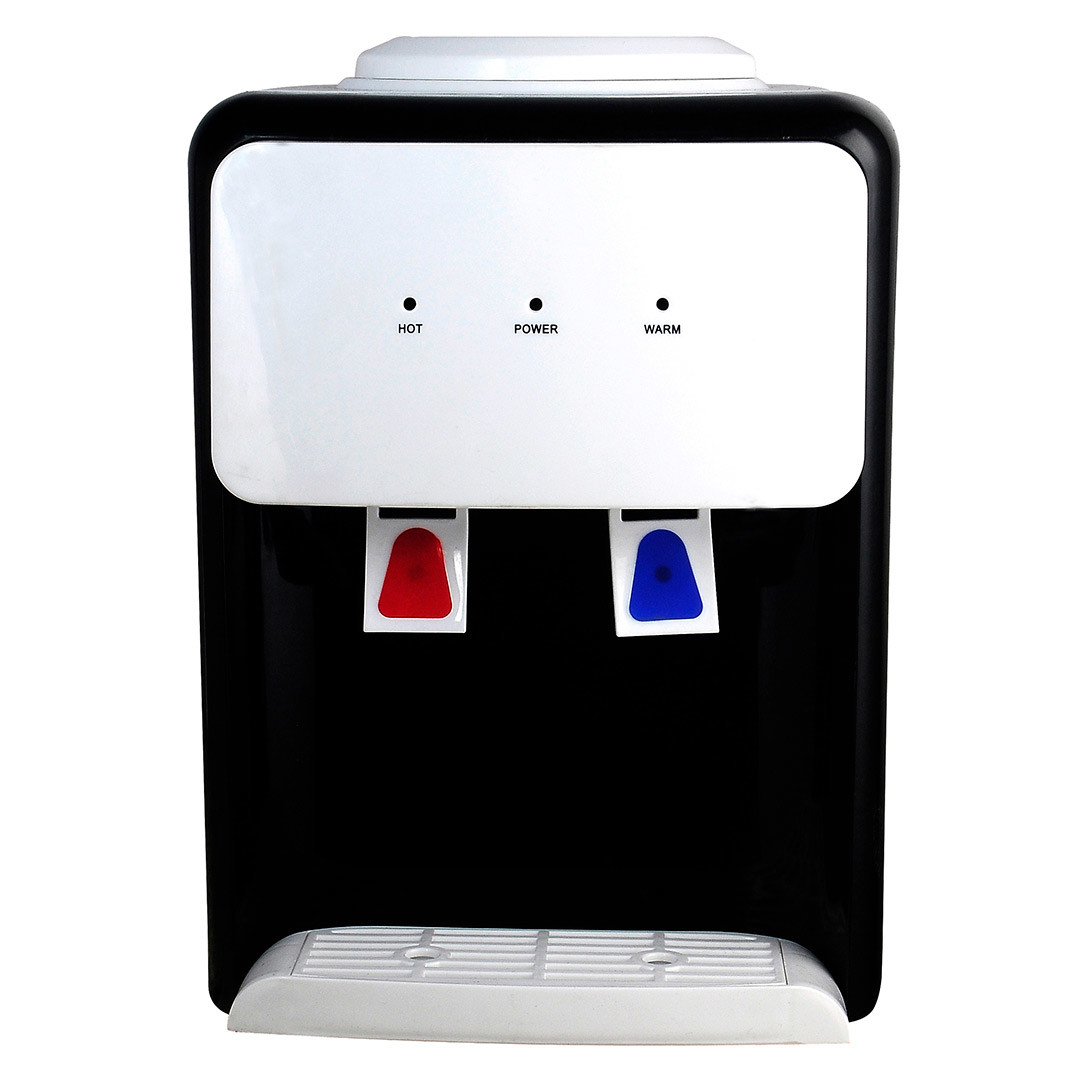 China Black And White Push Tap Mini Desktop Water Dispenser With Full Plastic PP Housing wholesale