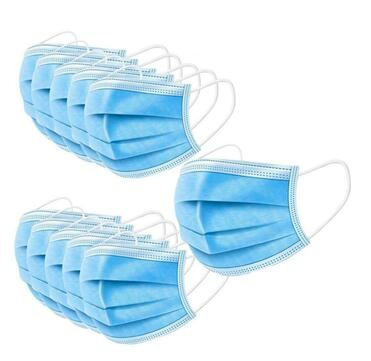 China Breathable Disposable Non Woven Face Mask , Disposable Face Mask Blue And White wholesale