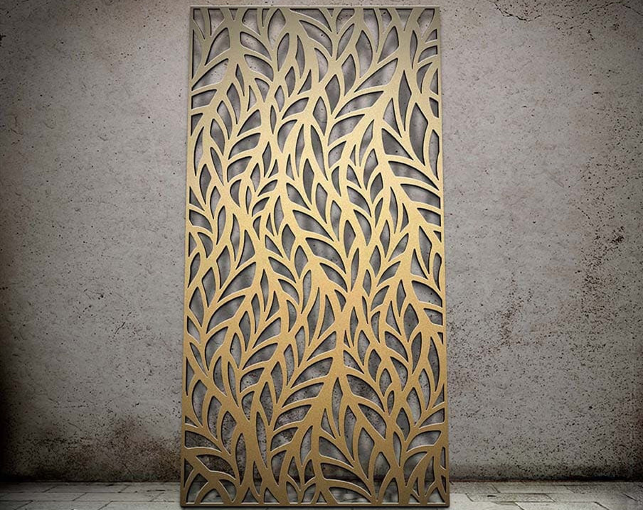 China PVDF Finished 2mm Thickness Aluminum Laser Cut Screens Wall Art Mesh Grille wholesale
