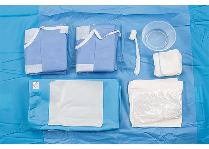 China disposable angiography surgical pack SMS non-woven fabric anti-static customized size wholesale
