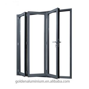 China Commercial Patio Aluminum Folding Door Double Tempered Glass wholesale