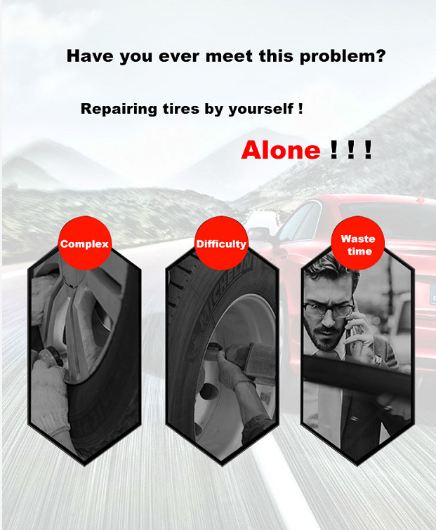 450ML Emergency Tire Sealant Tyre Sealer Inflator REACH ROHS Certification