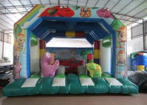 China Attractive Toddler Custom Made Inflatables Dinosaur Bounce House Silk Printing wholesale