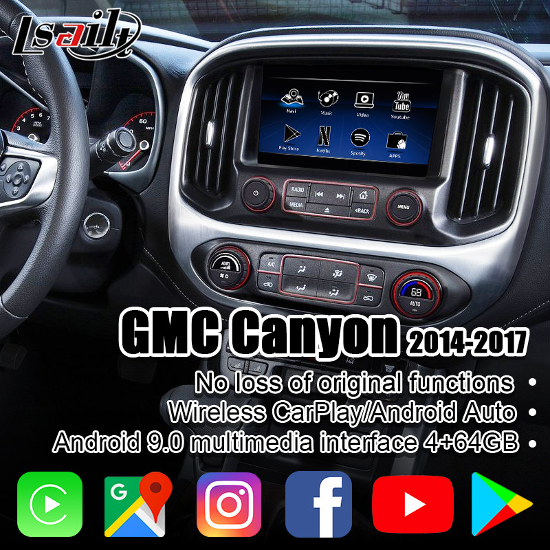 China 4+64GB Android Car Interface with Wireless CarPlay , Google Map, Mirrorlink , Instagram, YouTube for Canyon, Sierra, GMC wholesale