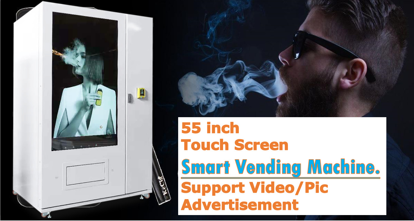 China 55 Inch Touch Screen Advertising E-Cigarette Vending Machine Card Readers Payment wholesale