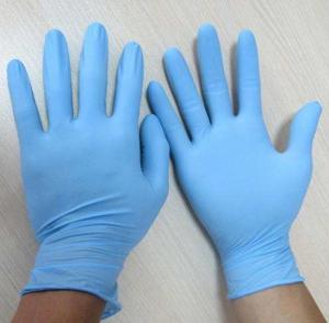 China Waterproof Nitrile Examination Gloves , Blue Power Free Nitrile Gloves wholesale