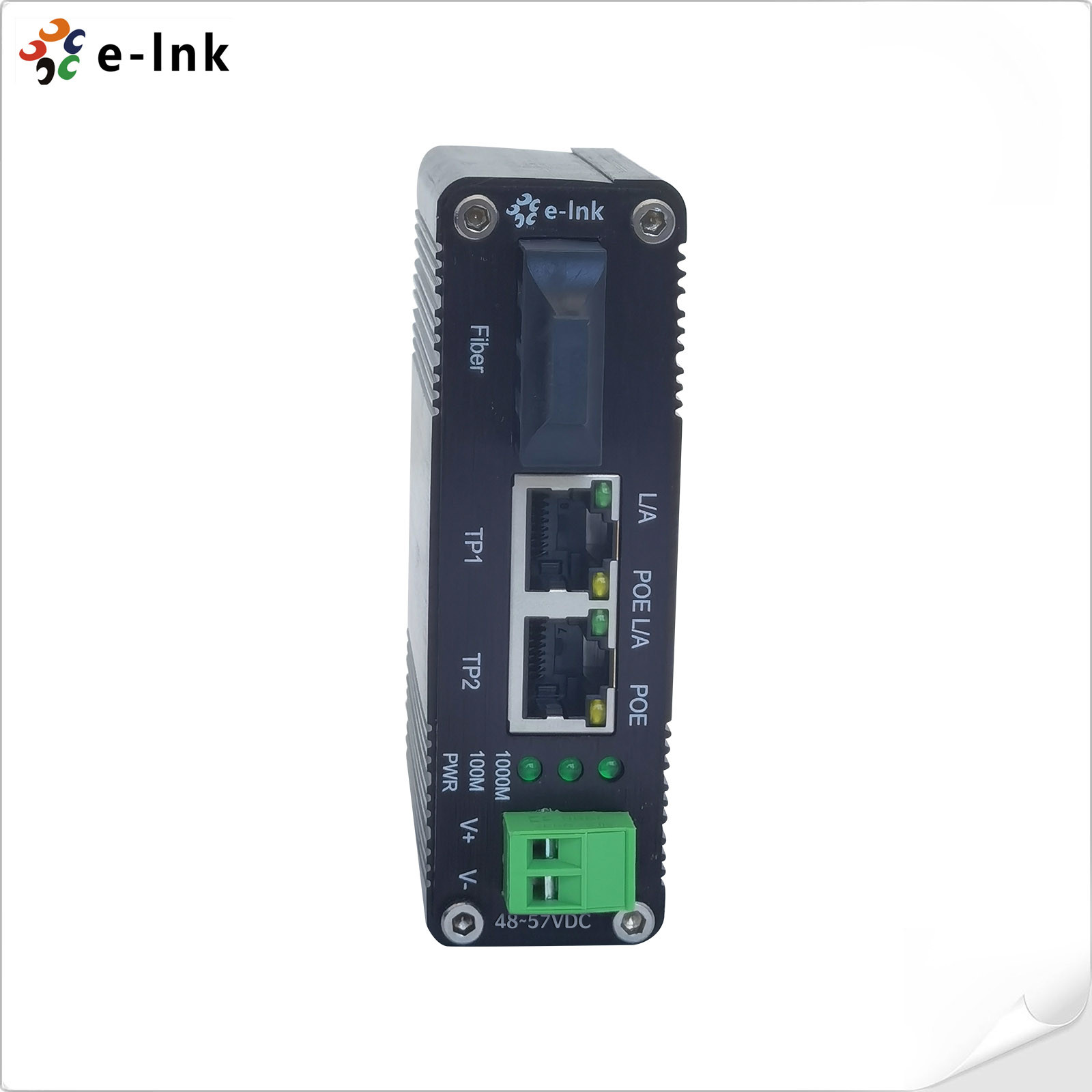 China 185W PD Plug PoE Media Converter 2 Port 10 100 1000Base-T Auto MDI wholesale