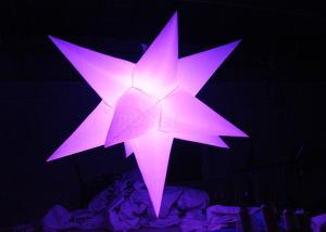 China Different Size Hanging Inflatable Led Star 190 T Polyester Material For Party wholesale
