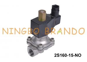China 2S160-15-NO 1/2'' 2 Way NO Stainless Steel Water Solenoid Valve 24V 220V wholesale