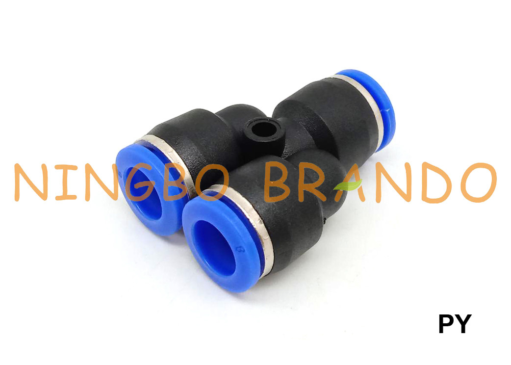 China Y Shape Push To Connect Plastic Pneumatic Hose Fitting 4mm 6mm 8mm 10mm 12mm wholesale