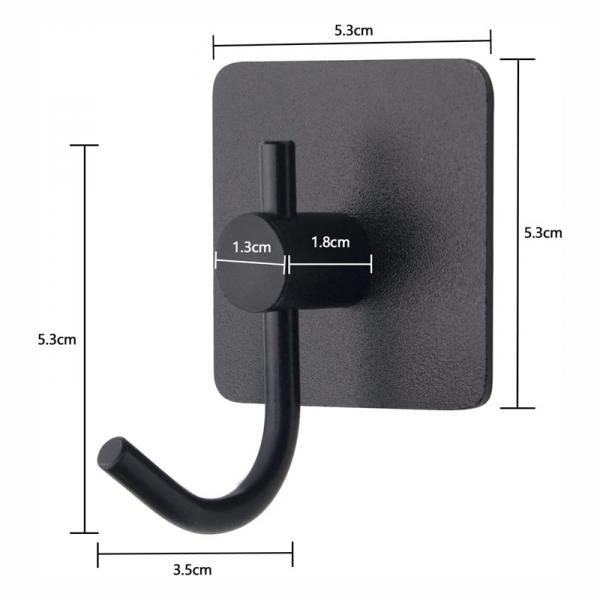 Heavy Duty Sticky Holder Waterproof Aluminum Towel Hooks for Hanging Coat, Hat, Key, Clothes