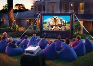 China Advertising Inflatable Outdoor Movie Screen CE / UL Blower With Repair Kits wholesale