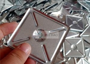 China Galvanized Steel 2.5" Square Self Locking Washers 63.5mm Used To Fasten Insulation Pins wholesale