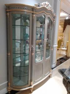 China Dining Room Side Cabinet Wine Cabinet Sideboard Modern Glass Two Doors Sideboard FJ-133B wholesale