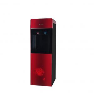 China ABS Steel Tempered Glass Floor Standing Water Dispenser With Hot And Cold Water wholesale