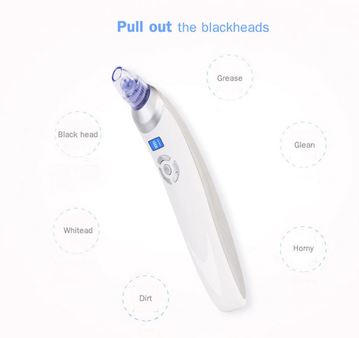 China Rechargeable Electric Pore Cleanser Facial Extractor With 4 Adjustable Suction Levels wholesale