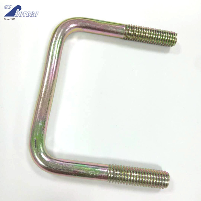 China U bolts for constructions fasteners	 yellow zinc plated or phosphat oiled wholesale