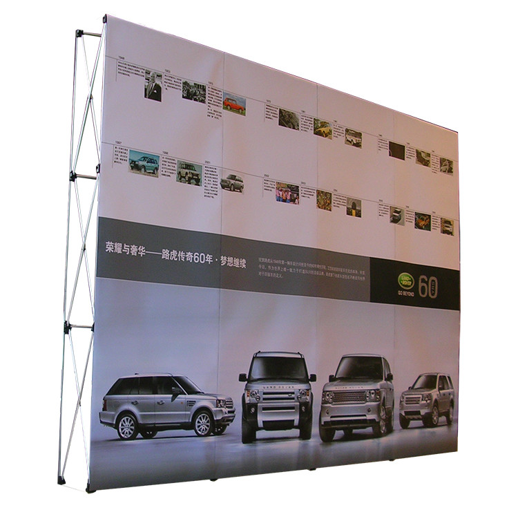 China Easy Installation Trade Show Backdrop Displays Folding Banner Stand Smooth Surface wholesale