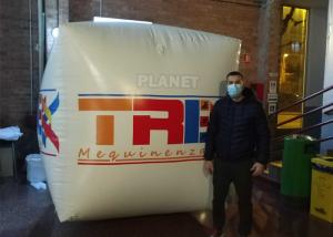 China PVC Tarpaulin 1.5M Square Shape Inflatable Water Floating Buoy Cube With Logo triathlon swim buoys wholesale
