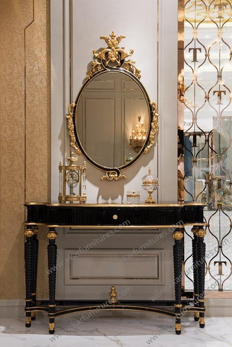 China Wholesale Palace Lobby Baroque Wall Mounted Console Table  TO-028 wholesale
