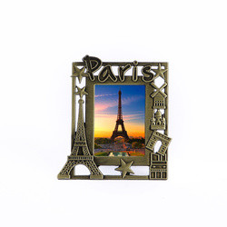 China 3D Die Casting Sunset Scenery Metal Rectangle Custom Size Picture Frame 3*4cm wholesale