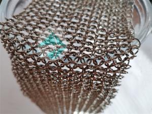 China 3.8mm To 30mm Metal Ring Mesh Pvd Finished Chainmail Weave Type For Curtain wholesale